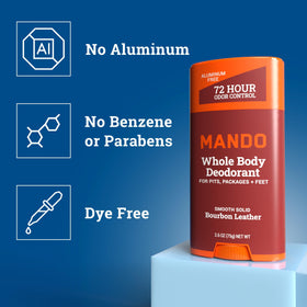 Mando Whole Body Deodorant for Men - Bourbon Scent packaging