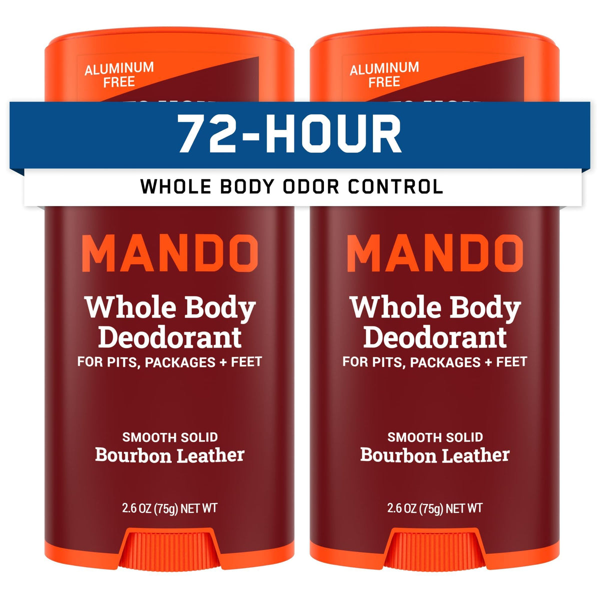 Mando Whole Body Deodorant for Men - Bourbon Scent stick front view