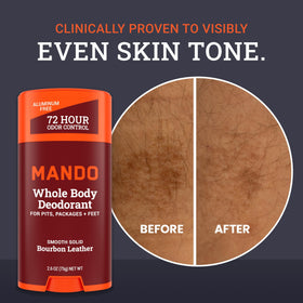 Mando Whole Body Deodorant for Men - Bourbon Scent stick texture