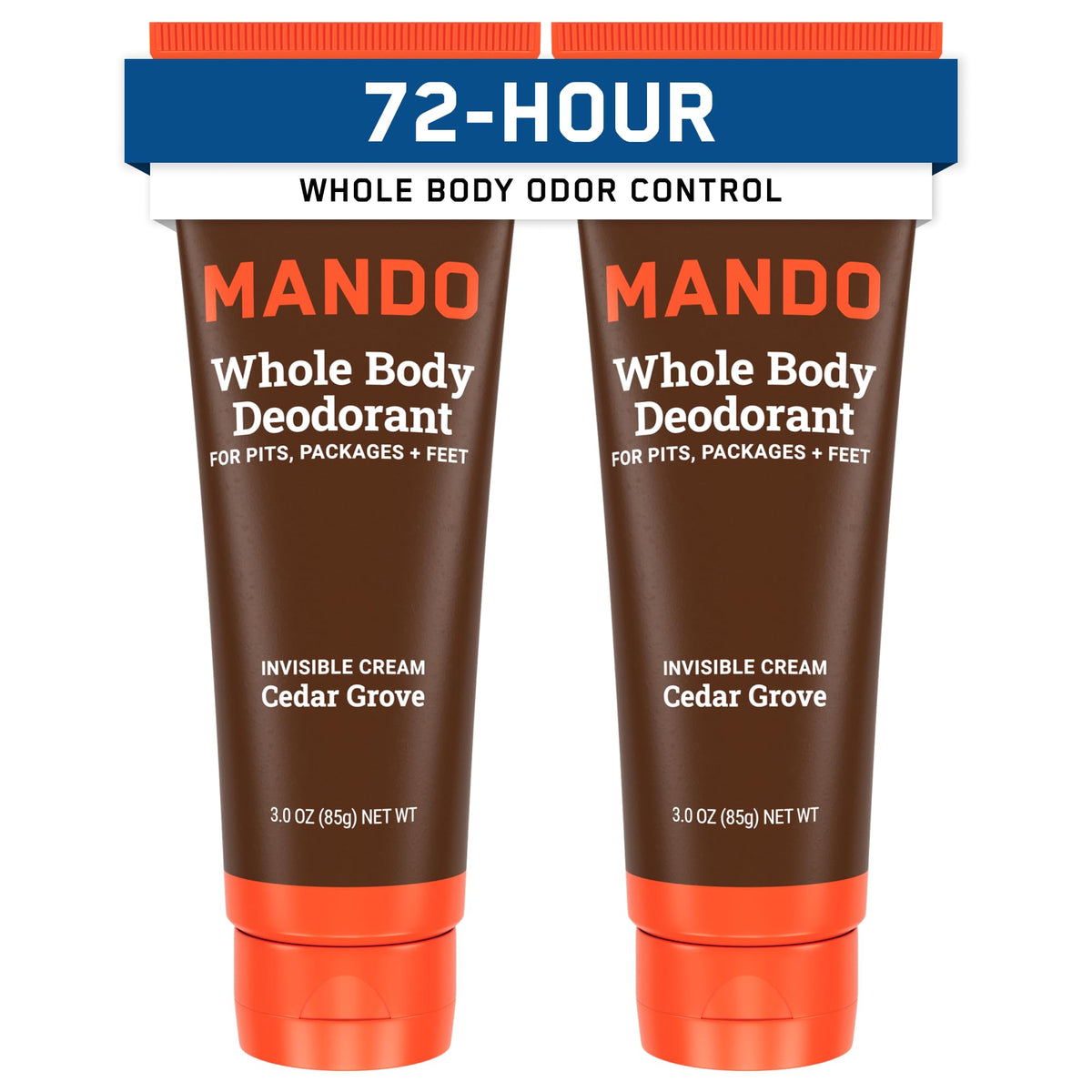 Mando Whole Body Deodorant for Men Cedar Grove 3 oz tube front view