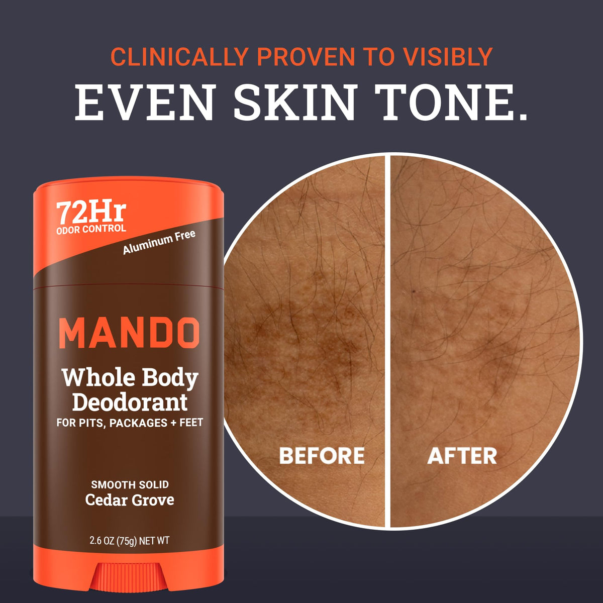 Mando Whole Body Deodorant for Men Cedar packaging back