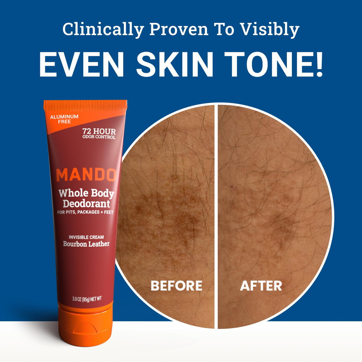 Mando Whole Body Deodorant for Men cream application on skin