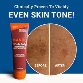 Mando Whole Body Deodorant for Men cream application on skin