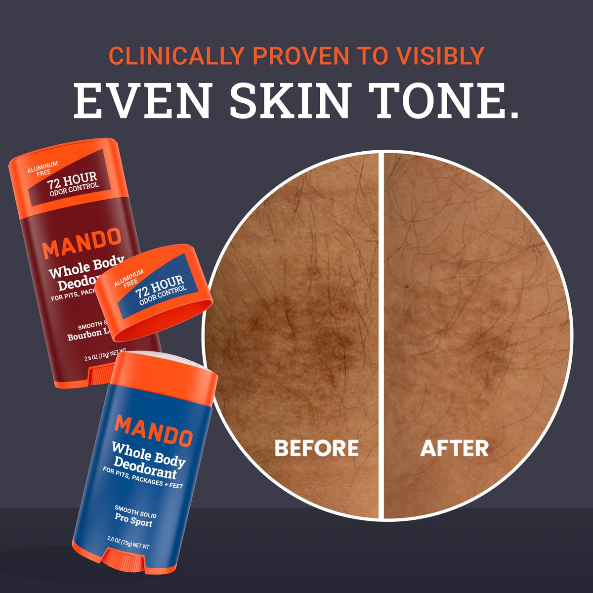 Mando Whole Body Deodorant for Men in bathroom setting