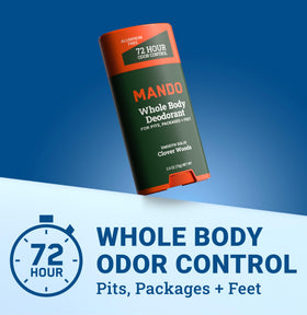 Mando Whole Body Deodorant for Men packaging side view