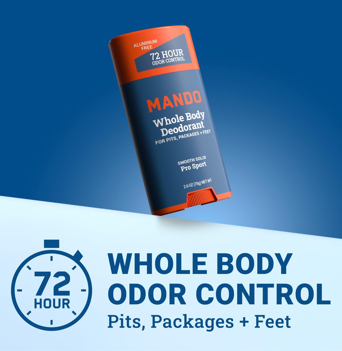 Mando Whole Body Deodorant for Men Pro Sport packaging
