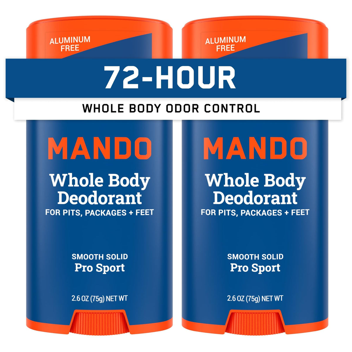 Mando Whole Body Deodorant for Men Pro Sport solid stick front view