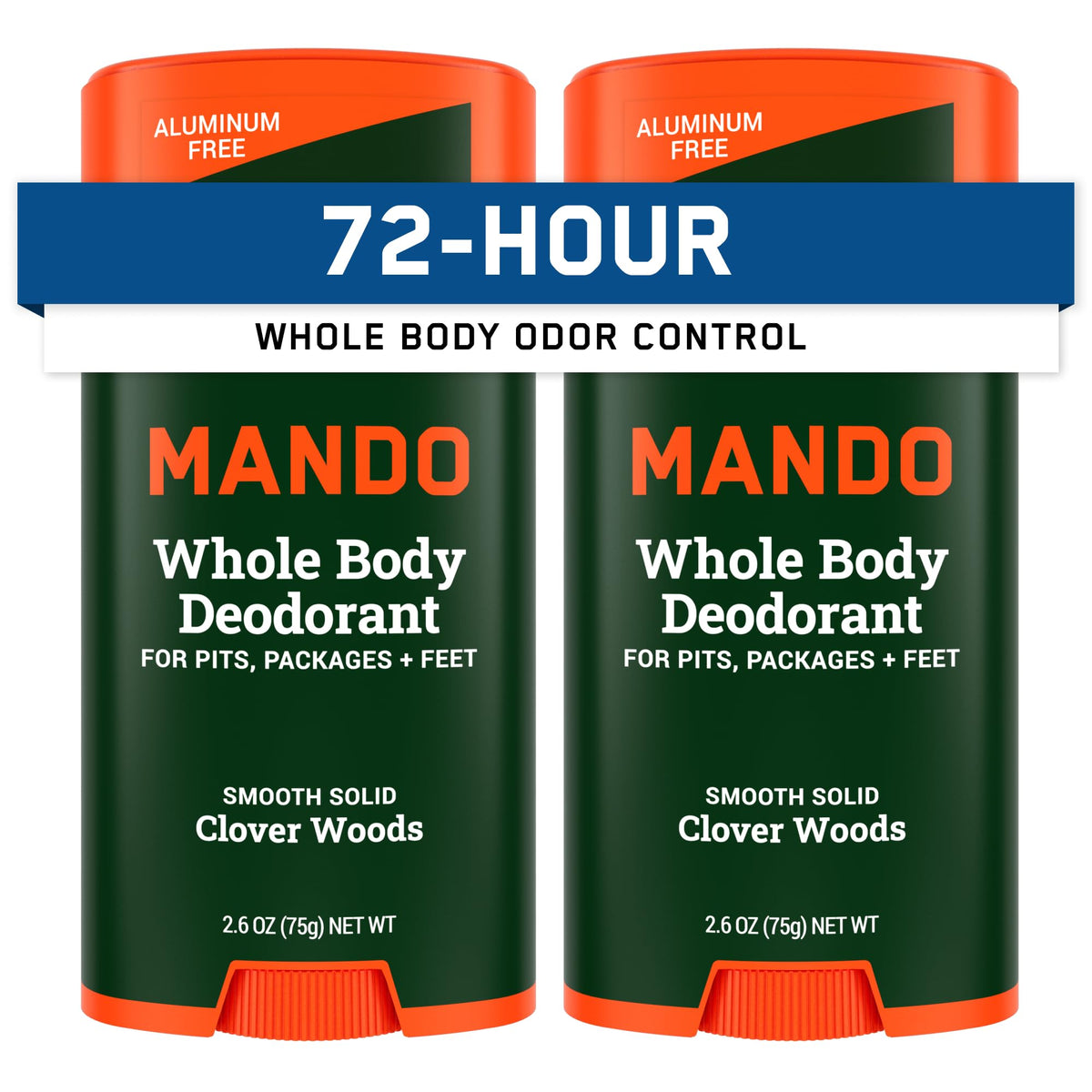Mando Whole Body Deodorant for Men solid stick front view