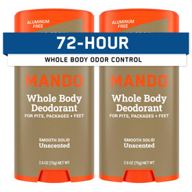 Mando Whole Body Deodorant for Men unscented solid stick front view