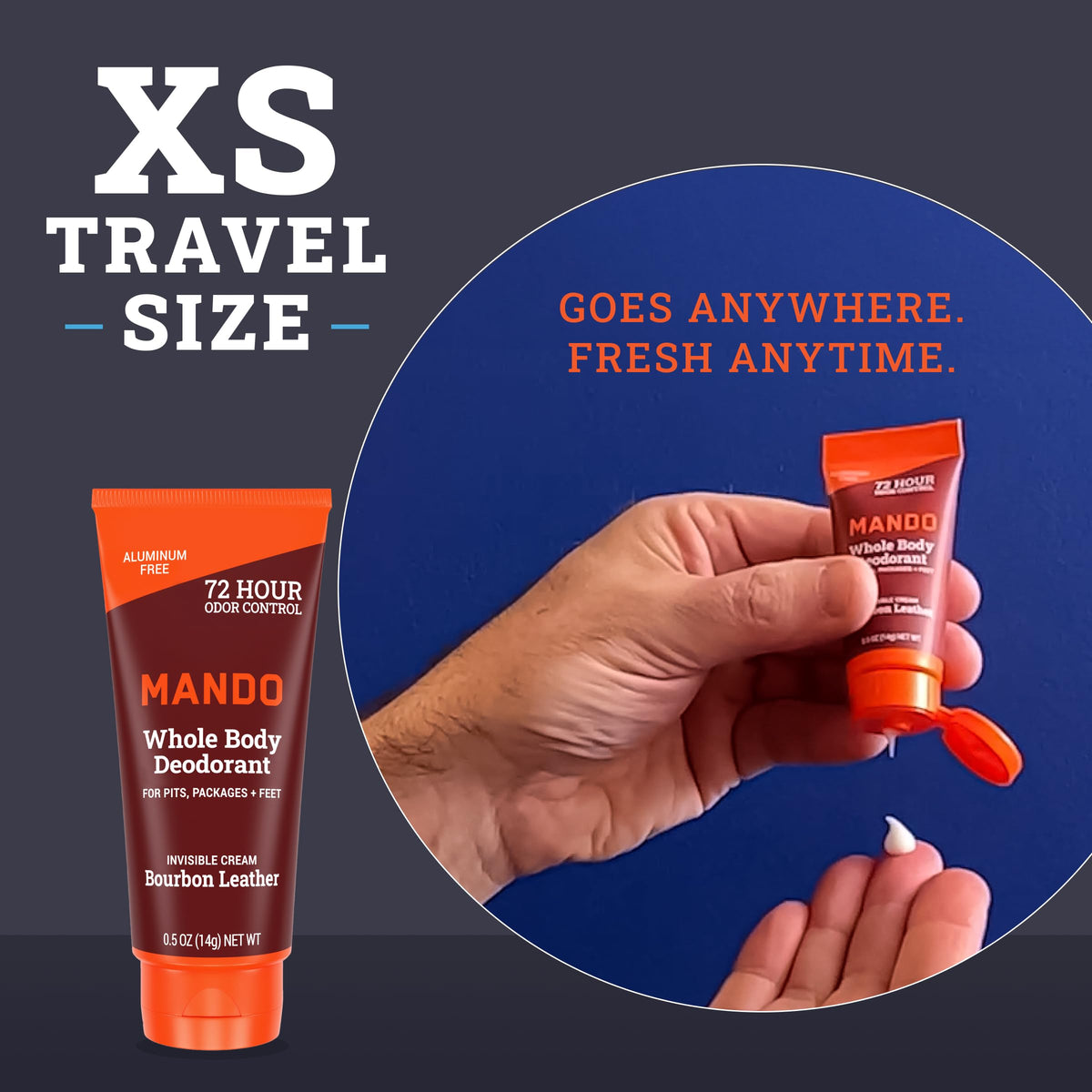 Mando Whole Body Deodorant Mini Cream Tube back view