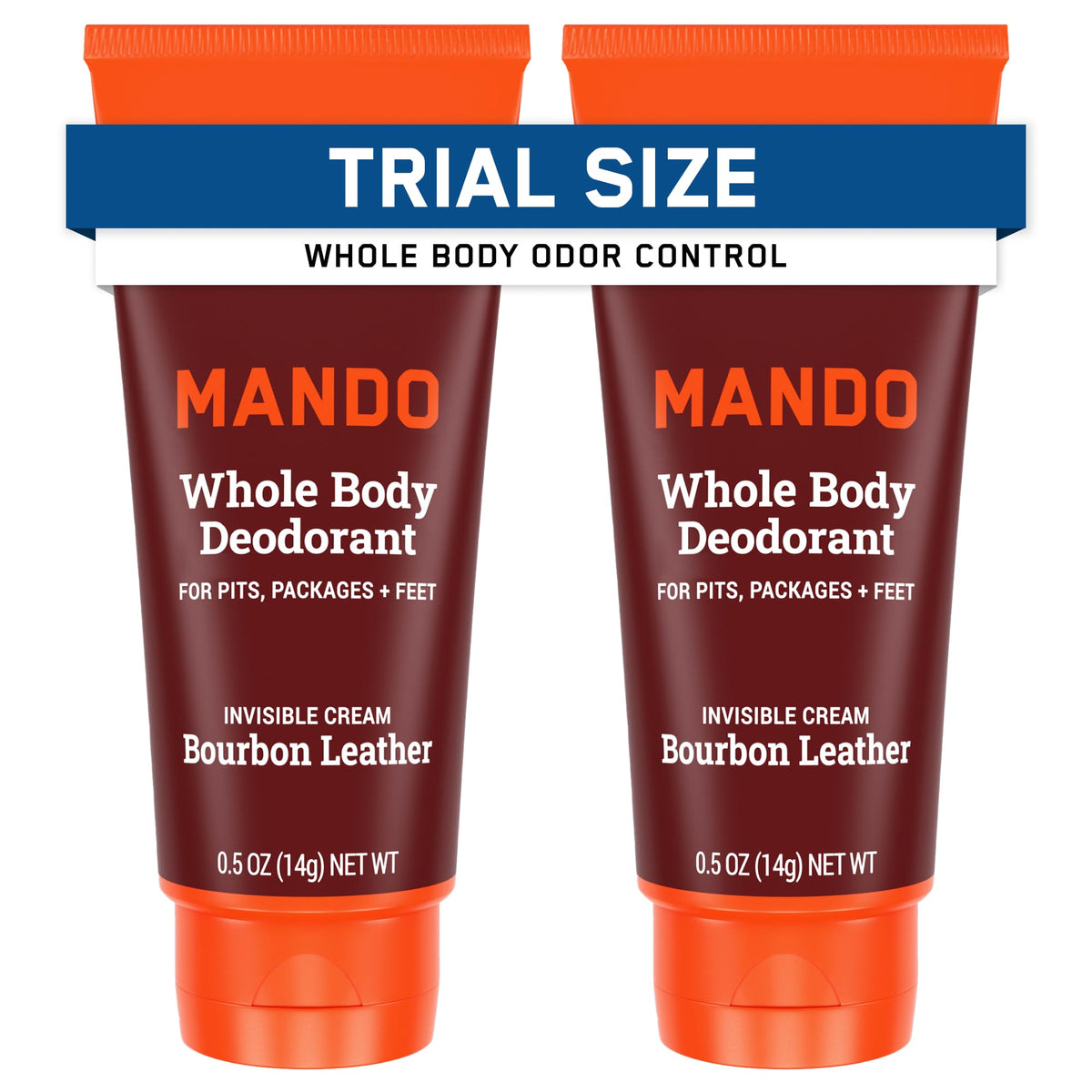 Mando Whole Body Deodorant Mini Travel Size Cream Tube front view