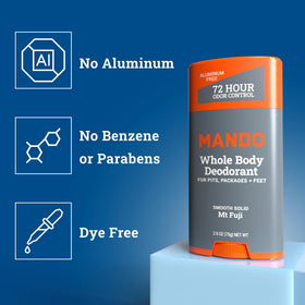 Mando Whole Body Deodorant solid stick back view