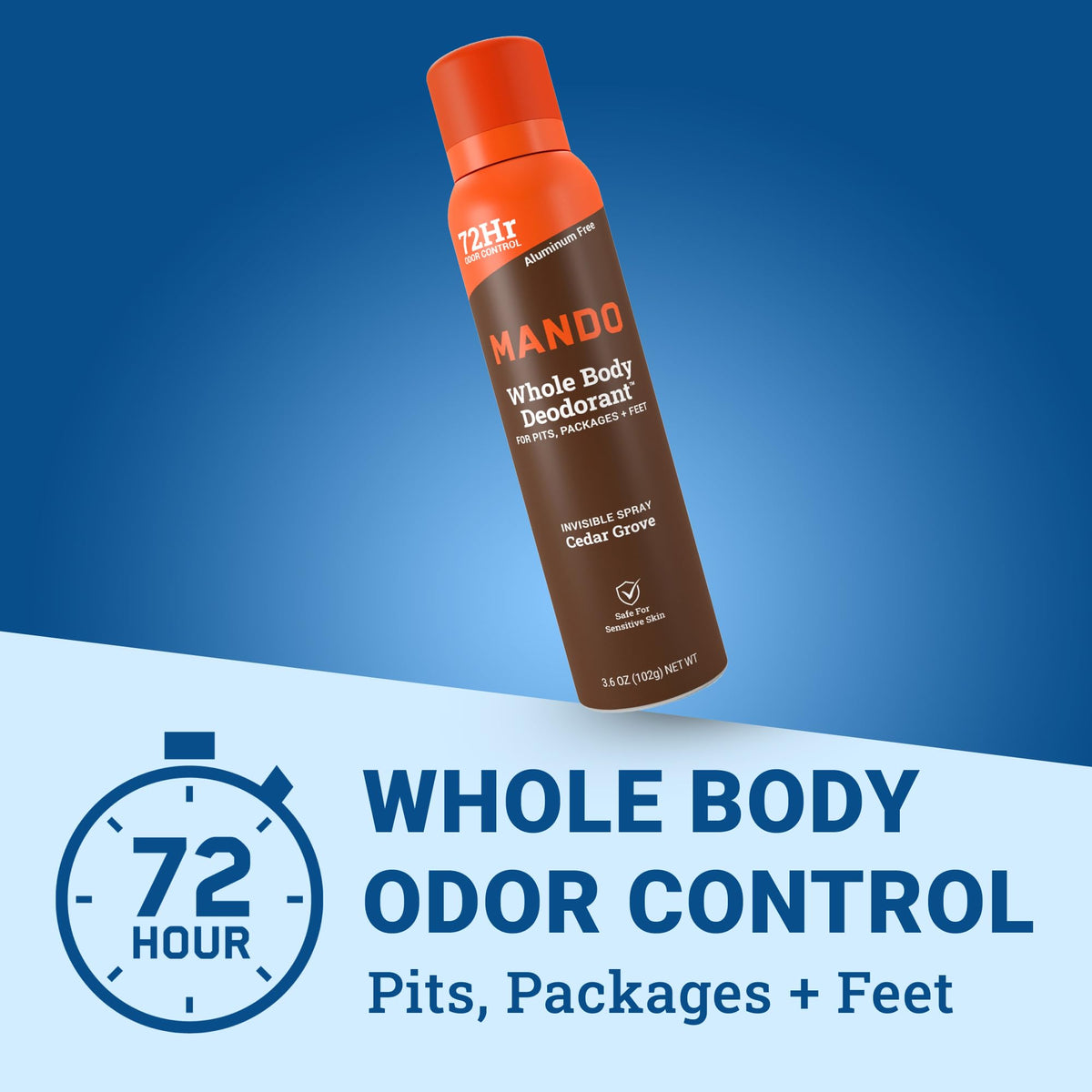 Mando Whole Body Deodorant Spray 2 pack packaging