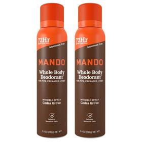 Mando Whole Body Deodorant Spray 2 pk Cedar Grove front view