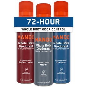 Mando Whole Body Deodorant Spray for Men 3.6 oz can front view