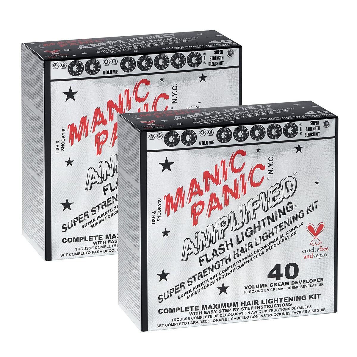 MANIC PANIC Amplified Flashlightning 40 Volume Cream Developer Kit front view