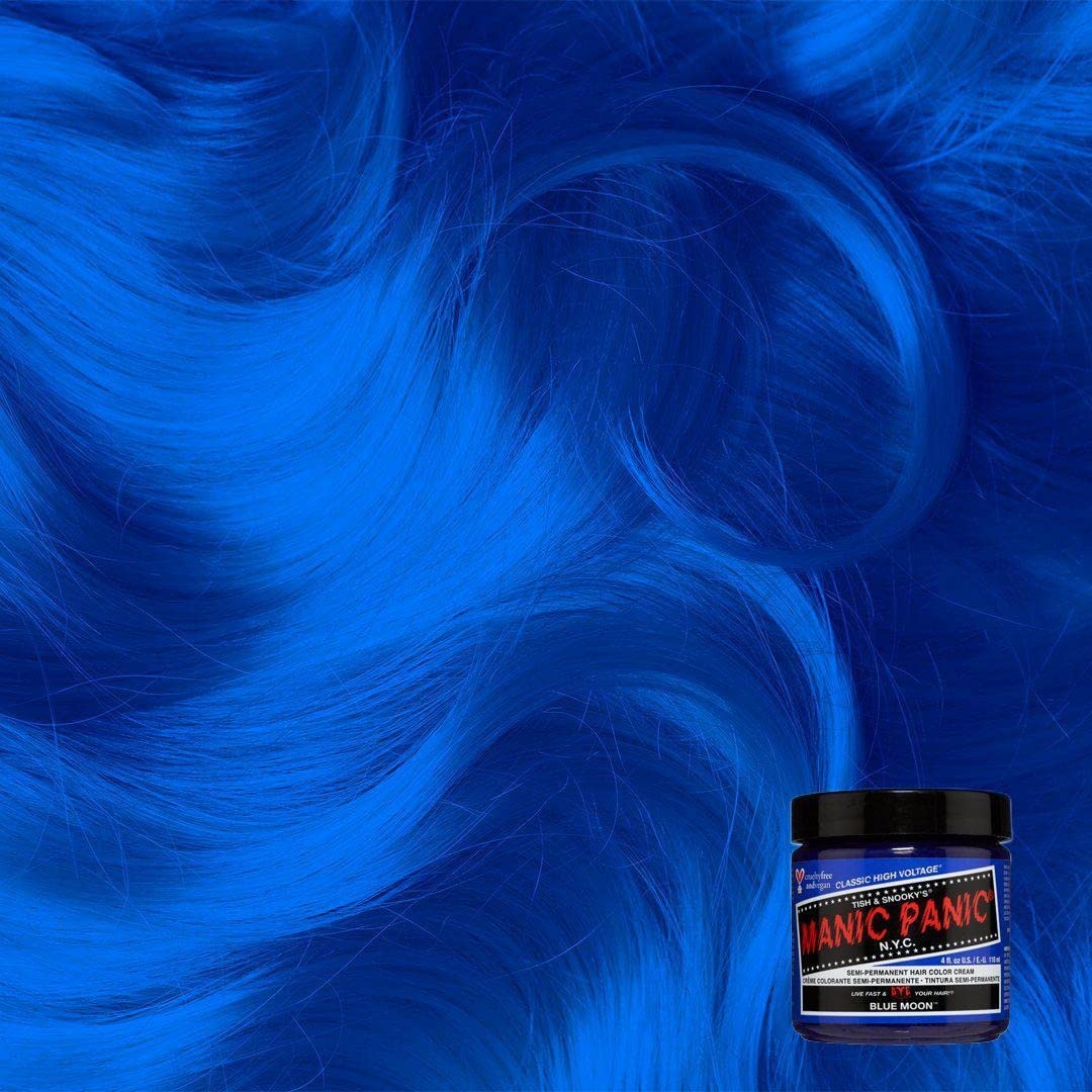 MANIC PANIC Classic Blue Moon hair dye mixed with other colors