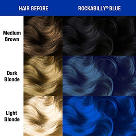 MANIC PANIC Classic Rockabilly Blue hair dye mixed with other colours