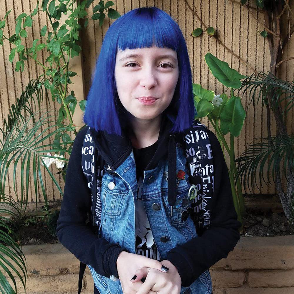 MANIC PANIC Classic Rockabilly Blue hair dye texture close-up