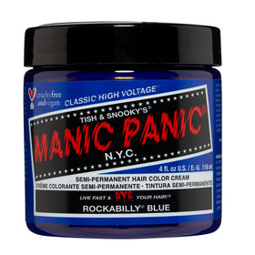 MANIC PANIC Classic Rockabilly Blue hair dye tub front view