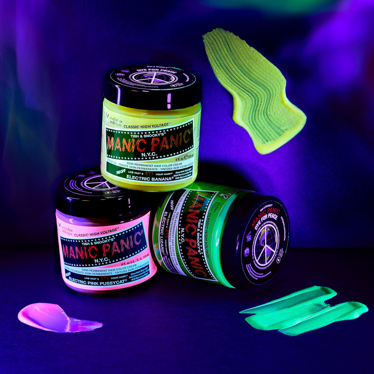 MANIC PANIC Electric Watermelon Hair Dye on pre-lightened hair