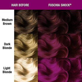 MANIC PANIC Fuschia Shock Hair Dye application process
