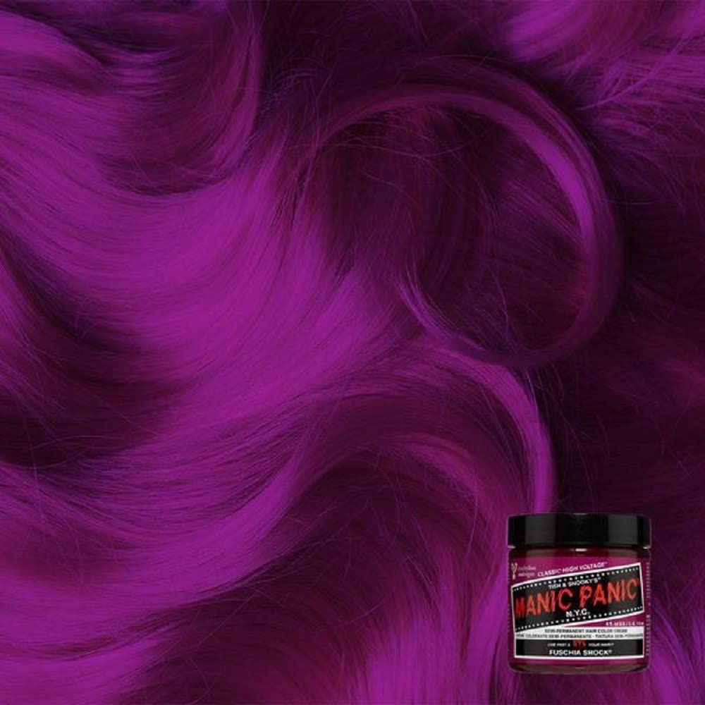 MANIC PANIC Fuschia Shock Hair Dye mixed with other colours