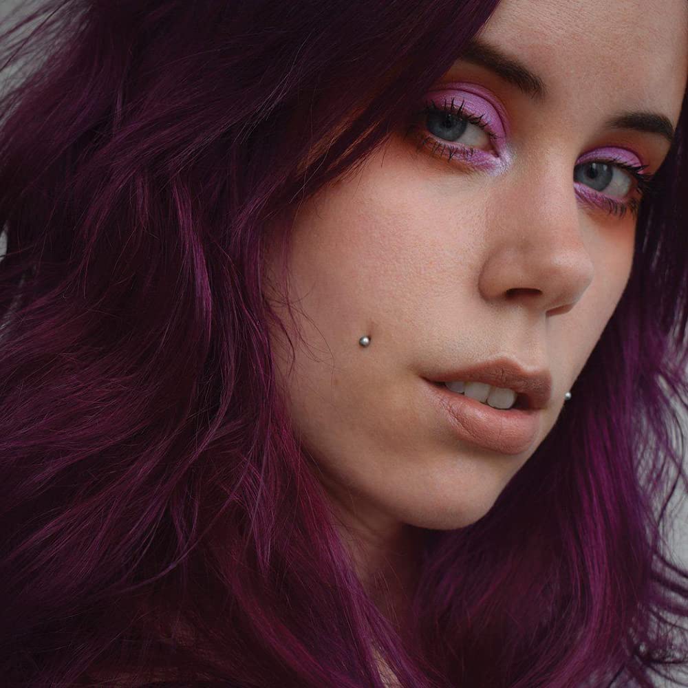 MANIC PANIC Fuschia Shock Hair Dye on pre-lightened hair