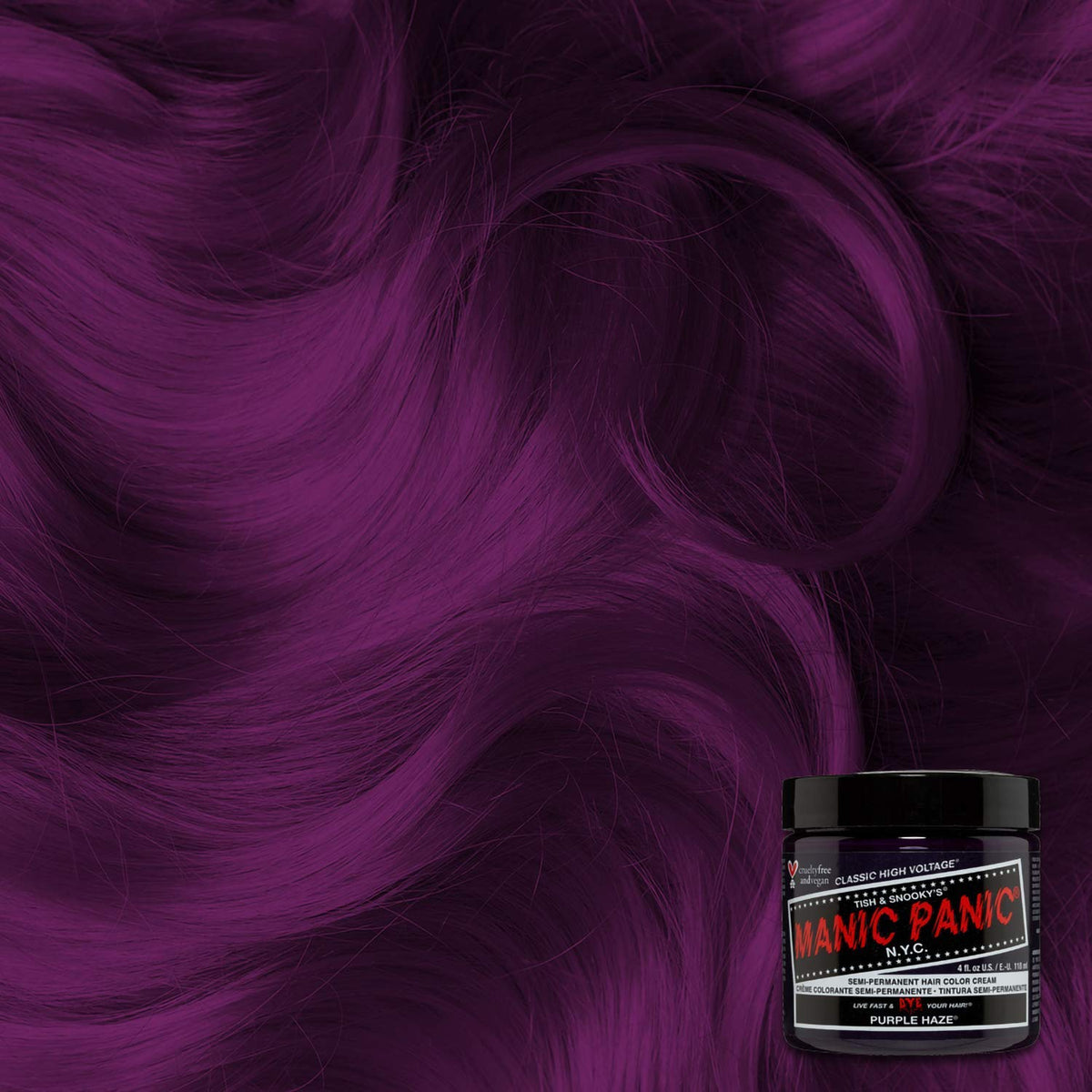 MANIC PANIC Purple Haze hair color application scene