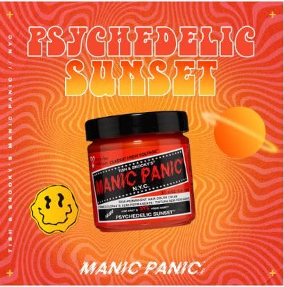 MANIC PANIC Semi Permanent Orange Hair Dye, Psychedelic Sunset packaging