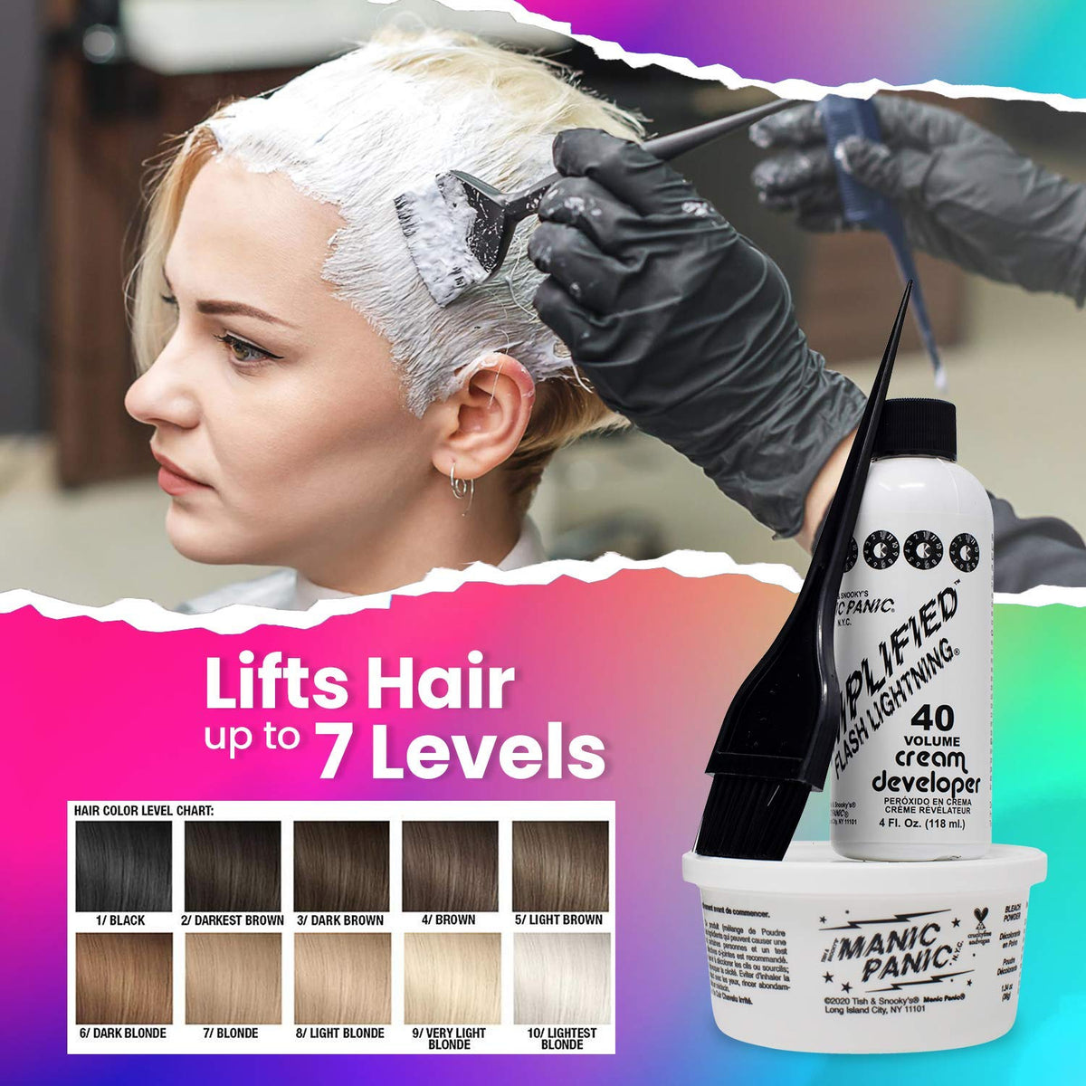 MANIC PANIC tint brush and plastic cap included in the kit