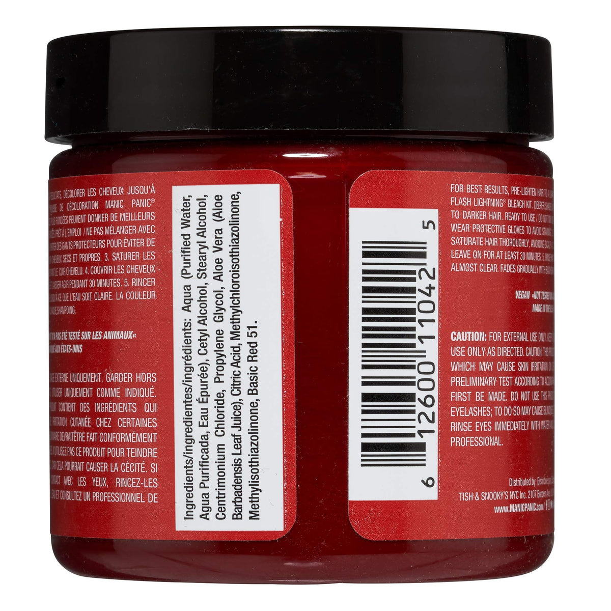 MANIC PANIC Vampire's Kiss hair dye packaging side view