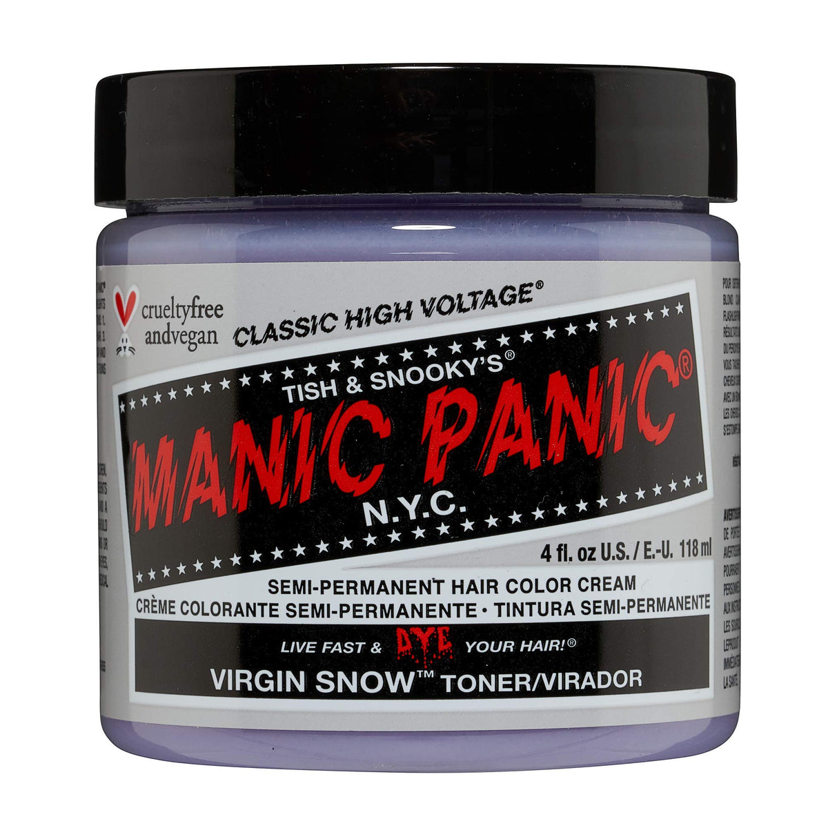 MANIC PANIC Virgin Snow Blonde Toner 4oz front view