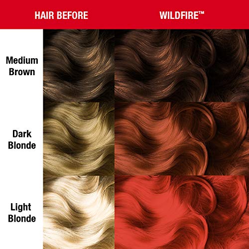 MANIC PANIC Wildfire Hair Dye application on hair