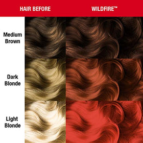 MANIC PANIC Wildfire Hair Dye application on hair