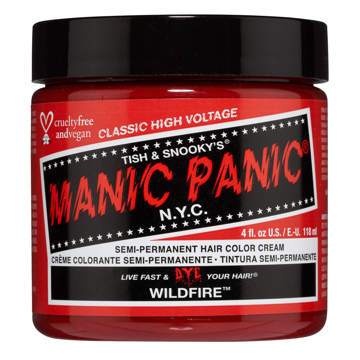 MANIC PANIC Wildfire Semi Permanent Hair Dye 4 oz front view