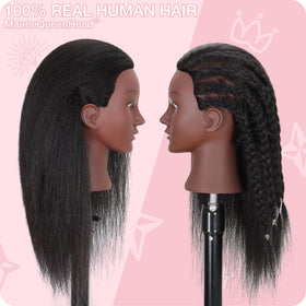 MannequeenHead mannequin head back view showing hair length