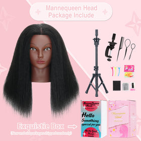 MannequeenHead mannequin head with table clamp attached