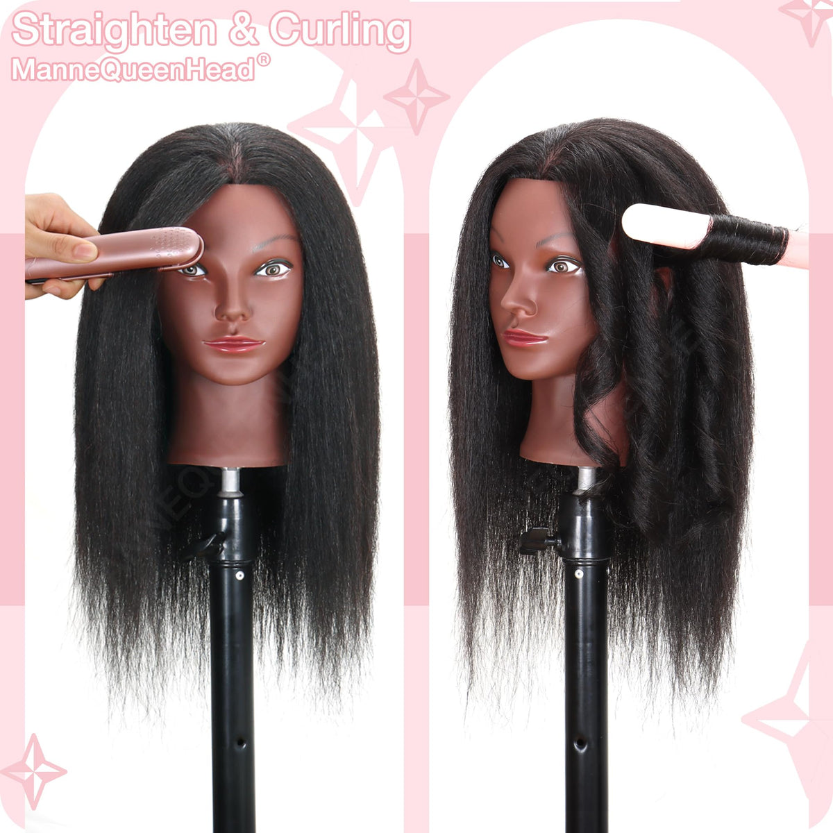 MannequeenHead mannequin head with tripod set and tools pack