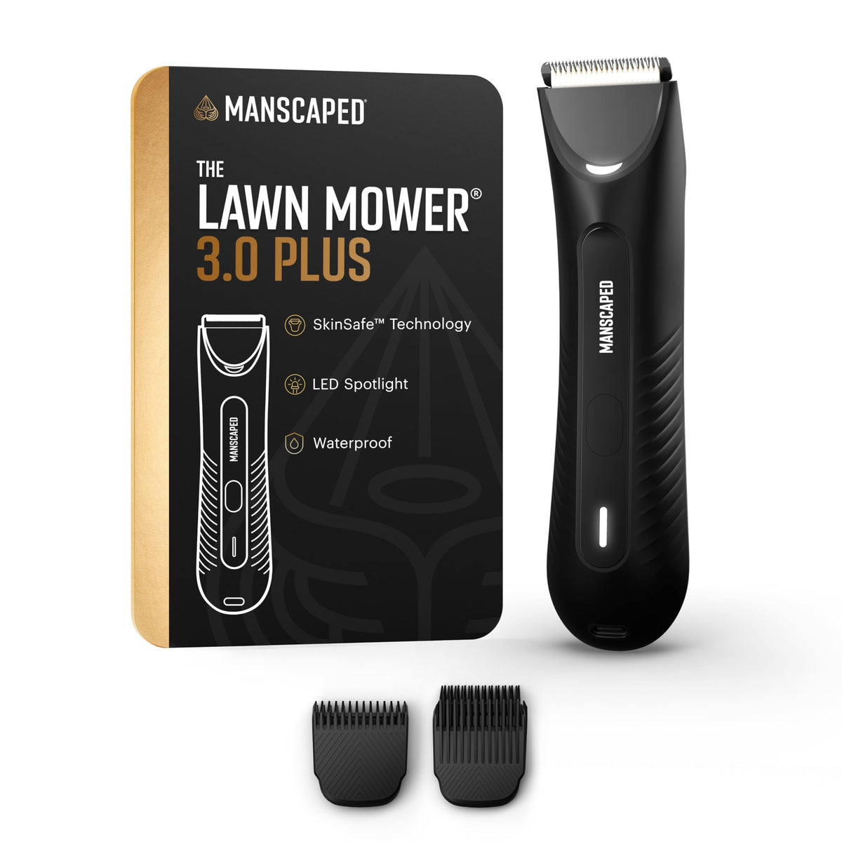 MANSCAPED Lawn Mower 3.0 Plus front view with LED light