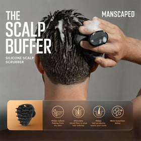MANSCAPED Scalp Buffer ergonomic design close-up