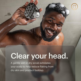 MANSCAPED Scalp Buffer hanging for storage