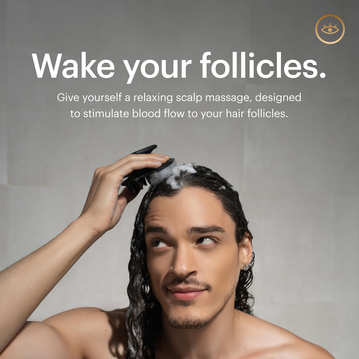MANSCAPED Scalp Buffer with silicone bristles close-up