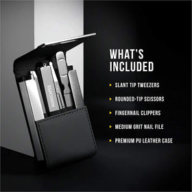 MANSCAPED Shears 2.0 Nail Kit lifestyle scene with travel case