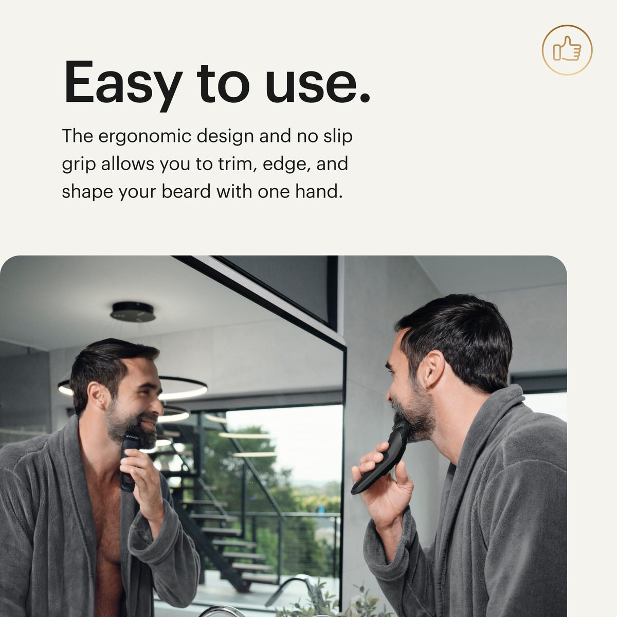 MANSCAPED The Beard Hedger PLUS side view with USB-C charging port
