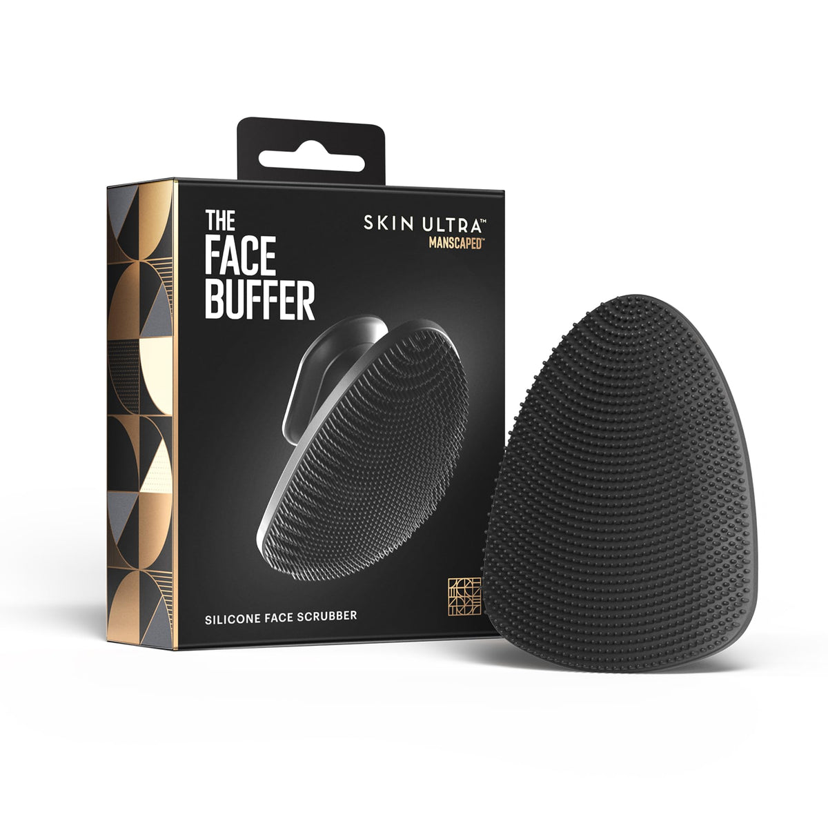 MANSCAPED The Face Buffer front view with silicone bristles