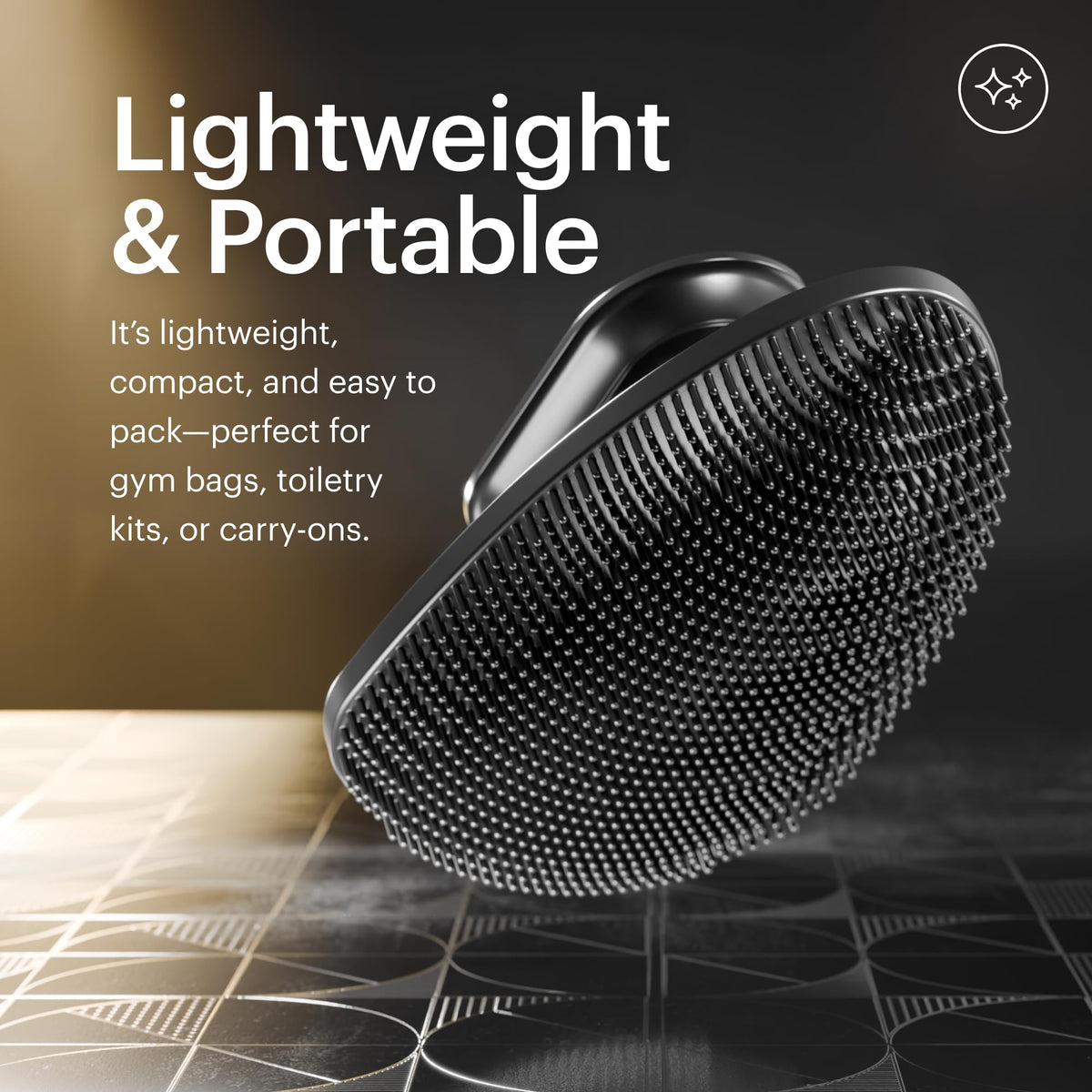 MANSCAPED The Face Buffer suction cup feature on a smooth surface