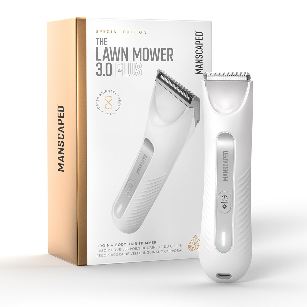 MANSCAPED The Lawn Mower 3.0 Plus front view with white finish