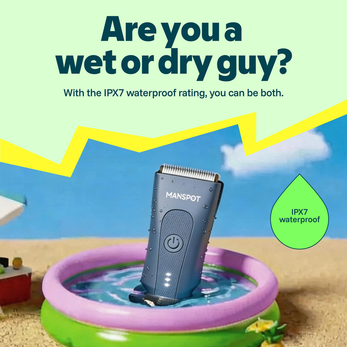 MANSPOT Groin & Body Hair Trimmer side view