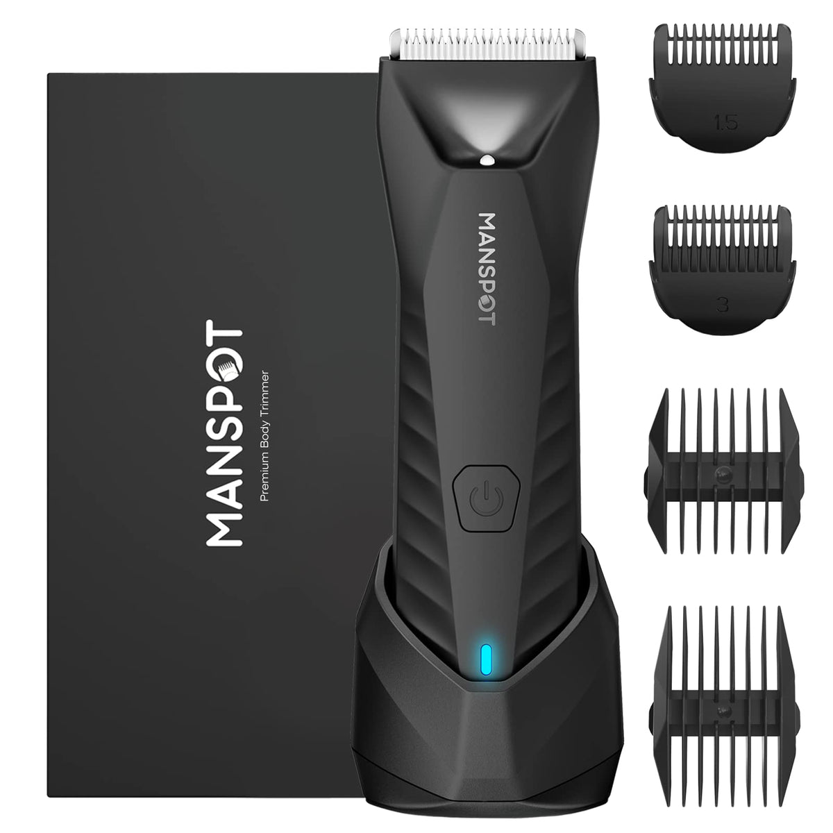 MANSPOT Manscape Trimmer front view with LED light